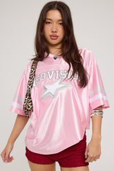 Spirit Number V Neck Jersey Pink
